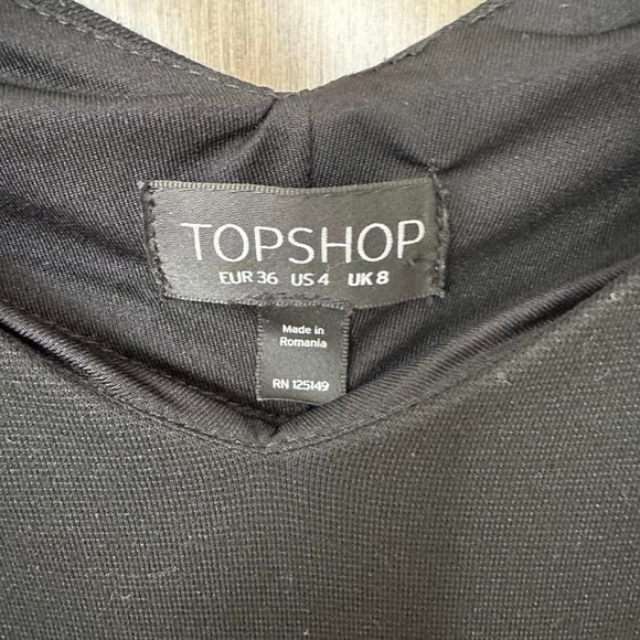 Topshop Black Sleeveless Dress - US 4 - Picture 3 of 4